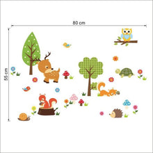 Load image into Gallery viewer, Simple DIY Forest Animals Owl Room Bedroom Background Voor Wall Stickers