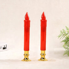 Load image into Gallery viewer, 2 PCS Artificial Long Candle Light Plastic Electronic Candle