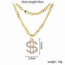 Load image into Gallery viewer, Hip-Hop S Shape Necklace Sweater Chain