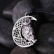 Load image into Gallery viewer, Owl Great Wisdom Ancient Silver Ancient Gold Couple Necklace, Antique Silver Plated, Antique Gold Plated