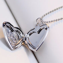 Load image into Gallery viewer, DIY Heart-shaped Photo Frame Memory Locket Pendant Necklace Jewelry, gold, silver