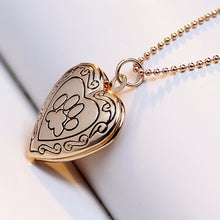 Load image into Gallery viewer, DIY Heart-shaped Photo Frame Memory Locket Pendant Necklace Jewelry, gold, silver