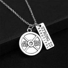 Load image into Gallery viewer, Sport Barbell Dumbbell Pendant Jewelry Lover Friend Bodybuilding Necklaces for Men Women, N255, N251, N250, N253, N371, N252, N254