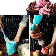 Load image into Gallery viewer, 4 PCS Silicone Icing Piping Cream Pastry Bag Nozzle DIY Cake Decorating Tools, Cream Pastry Bag(Blue), Cream Pastry Bag(White), Cream Pastry Bag(Pink), Cream Pastry Bag(Green)