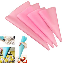Load image into Gallery viewer, 4 PCS Silicone Icing Piping Cream Pastry Bag Nozzle DIY Cake Decorating Tools, Cream Pastry Bag(Blue), Cream Pastry Bag(White), Cream Pastry Bag(Pink), Cream Pastry Bag(Green)
