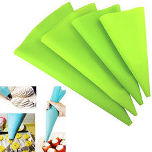 Load image into Gallery viewer, 4 PCS Silicone Icing Piping Cream Pastry Bag Nozzle DIY Cake Decorating Tools, Cream Pastry Bag(Blue), Cream Pastry Bag(White), Cream Pastry Bag(Pink), Cream Pastry Bag(Green)