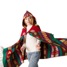 Load image into Gallery viewer, Autumn And Winter Horn Buckle Ethnic Style Hooded Cloak Shawl Bohemian Hooded Shawl
