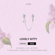 Load image into Gallery viewer, S925 Silver Cat Safety Chain DIY Bracelet Accessories
