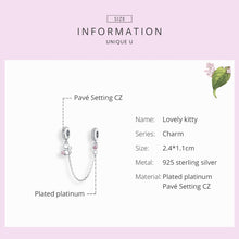 Load image into Gallery viewer, S925 Silver Cat Safety Chain DIY Bracelet Accessories