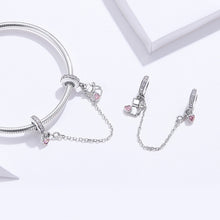 Load image into Gallery viewer, S925 Silver Cat Safety Chain DIY Bracelet Accessories
