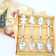 Load image into Gallery viewer, 2 Sets Creative Stainless Steel Christmas Cutlery Four-piece Set
