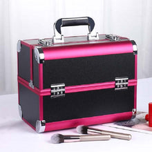 Load image into Gallery viewer, Professional Makeup Box Beauty Salon Manicure Toolbox, Red, Black, Pink, Magic Red, Coral Powder, Elegant Black, Noble Powder, Silver, Oversized Black, Oversized Pink