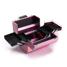 Load image into Gallery viewer, Professional Makeup Box Beauty Salon Manicure Toolbox, Red, Black, Pink, Magic Red, Coral Powder, Elegant Black, Noble Powder, Silver, Oversized Black, Oversized Pink