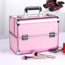 Load image into Gallery viewer, Professional Makeup Box Beauty Salon Manicure Toolbox, Red, Black, Pink, Magic Red, Coral Powder, Elegant Black, Noble Powder, Silver, Oversized Black, Oversized Pink
