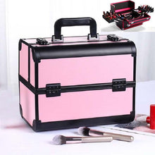 Load image into Gallery viewer, Professional Makeup Box Beauty Salon Manicure Toolbox, Red, Black, Pink, Magic Red, Coral Powder, Elegant Black, Noble Powder, Silver, Oversized Black, Oversized Pink