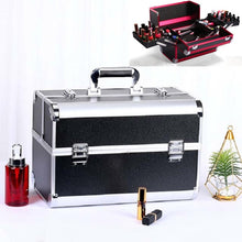 Load image into Gallery viewer, Professional Makeup Box Beauty Salon Manicure Toolbox, Red, Black, Pink, Magic Red, Coral Powder, Elegant Black, Noble Powder, Silver, Oversized Black, Oversized Pink