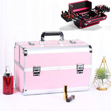 Load image into Gallery viewer, Professional Makeup Box Beauty Salon Manicure Toolbox, Red, Black, Pink, Magic Red, Coral Powder, Elegant Black, Noble Powder, Silver, Oversized Black, Oversized Pink