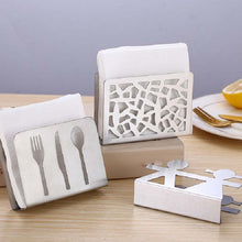 Load image into Gallery viewer, Restaurant Hotel Napkin Nolder Paper Towel Holder Stainless Steel Square Towel Holder, Tableware (Sanding), Grilles (Sanding), Grilles (Bright Light), Plant (Sanding), Lovers (Sanding)