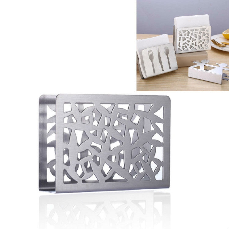 Restaurant Hotel Napkin Nolder Paper Towel Holder Stainless Steel Square Towel Holder, Tableware (Sanding), Grilles (Sanding), Grilles (Bright Light), Plant (Sanding), Lovers (Sanding)