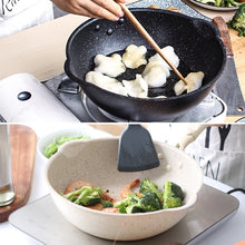 Load image into Gallery viewer, Thick Bottom Maifan Stone Household Small Frying Pan Non Stick Pan Deep Frying Pan, 20cm Black Without Cover, 20cm Beige Without Cover, 24cm Black Without Cover, 24cm Beige Without Cover, 26cm Black Without Cover, 26cm Beige Without Cover              ...