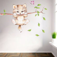 Load image into Gallery viewer, Cute Cat Twig Kindergarten Environment Layout Wall Decoration Wall Sticker