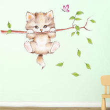 Load image into Gallery viewer, Cute Cat Twig Kindergarten Environment Layout Wall Decoration Wall Sticker