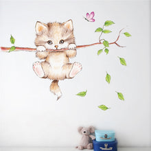 Load image into Gallery viewer, Cute Cat Twig Kindergarten Environment Layout Wall Decoration Wall Sticker