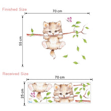 Load image into Gallery viewer, Cute Cat Twig Kindergarten Environment Layout Wall Decoration Wall Sticker