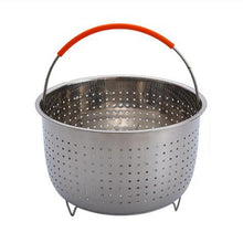 Load image into Gallery viewer, Stainless Steel Steaming Basket Plug-in Silicone Handle Pressure Cooker Steamer Kitchen Cooker Accessories, 3 Quarts, 6 Quarts, 8 Quarts