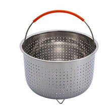 Load image into Gallery viewer, Stainless Steel Steaming Basket Plug-in Silicone Handle Pressure Cooker Steamer Kitchen Cooker Accessories, 3 Quarts, 6 Quarts, 8 Quarts