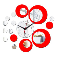 Load image into Gallery viewer, 3D Stereo Decorative Clock Acrylic Digital Mirror Wall Sticker Wall Clock