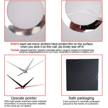 Load image into Gallery viewer, 3D Stereo Decorative Clock Acrylic Digital Mirror Wall Sticker Wall Clock