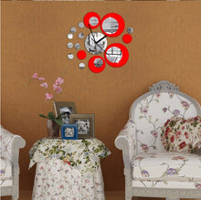 Load image into Gallery viewer, 3D Stereo Decorative Clock Acrylic Digital Mirror Wall Sticker Wall Clock