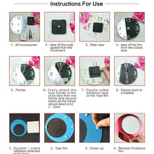 Load image into Gallery viewer, 3D Acrylic Cat Mirror Wall Clock DIY Fashion Home Decoration