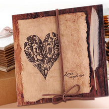 Load image into Gallery viewer, Retro Paste Folding 18 Fold Pages 34 Sides Creative Manual Album Book, Kraft Page, Black Kraft Inside Page, Coffee Kraft Inside Page