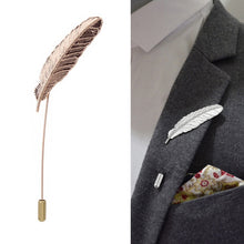 Load image into Gallery viewer, Cute Leaf Feather Needle Pin Brooch, Gold, Silver