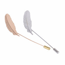 Load image into Gallery viewer, Cute Leaf Feather Needle Pin Brooch, Gold, Silver