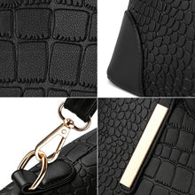 Load image into Gallery viewer, 2 in 1 Vintage Messenger Bags Shoulder Handbag Women Crocodile Pattern Composite Bag Leather Wallet