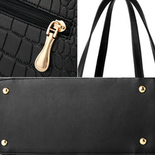 Load image into Gallery viewer, 2 in 1 Vintage Messenger Bags Shoulder Handbag Women Crocodile Pattern Composite Bag Leather Wallet
