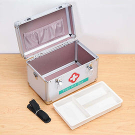Emergency Aluminum Medicine Cabinet for Household Aluminum Alloy Medicine Box Enterprise, 12 inch Mdeium, 16 inch Extra Large