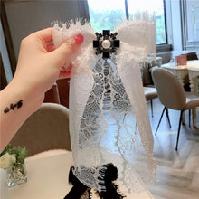 Load image into Gallery viewer, Women Lace Big Bow-knot Bow Tie Diamond Brooch Clothing Accessories