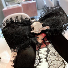 Load image into Gallery viewer, Women Lace Big Bow-knot Bow Tie Diamond Brooch Clothing Accessories