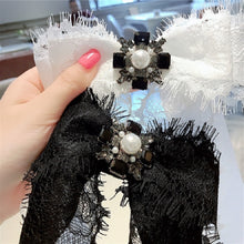 Load image into Gallery viewer, Women Lace Big Bow-knot Bow Tie Diamond Brooch Clothing Accessories