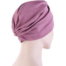 Load image into Gallery viewer, Women Forehead Fold Pearl Decorative Hooded Cap Turban Hat