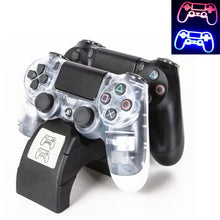 Load image into Gallery viewer, For Playstation 4 /PS4 pro /PS4 Slim Wireless Controller LED Indicator Charger Double Handle Dual USB Charging Dock Station Stand, For PS4 pro /PS4 Slim