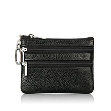 Load image into Gallery viewer, Genuine Leather Women Small Wallet Change Purses Zipper Card Holder Wallets