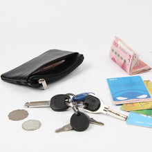 Load image into Gallery viewer, Genuine Leather Women Small Wallet Change Purses Zipper Card Holder Wallets