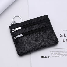 Load image into Gallery viewer, Genuine Leather Women Small Wallet Change Purses Zipper Card Holder Wallets