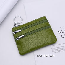 Load image into Gallery viewer, Genuine Leather Women Small Wallet Change Purses Zipper Card Holder Wallets