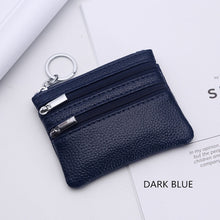 Load image into Gallery viewer, Genuine Leather Women Small Wallet Change Purses Zipper Card Holder Wallets